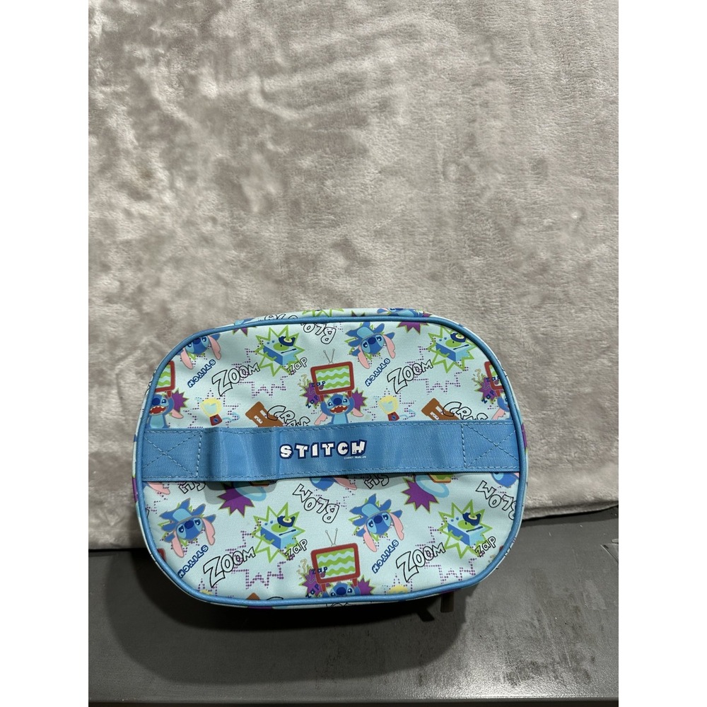 Disney Stitch Bento‎ Lunch Box Multi Compartment Stackable Zipper Closure EUC